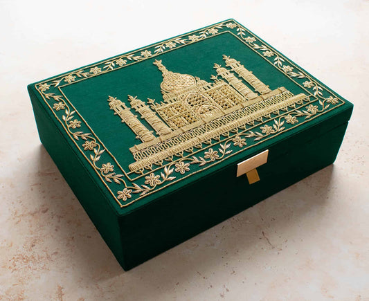 PRE-ORDER - Taj Mahal Trousseau Box (Emerald Green)