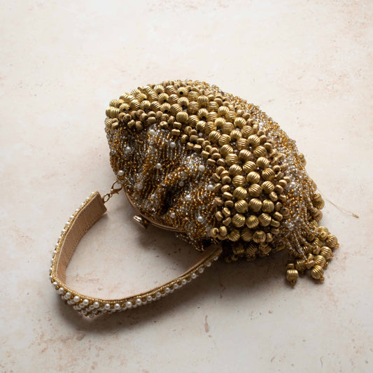 PRE-ORDER - Lamisha Bronze Clip Purse