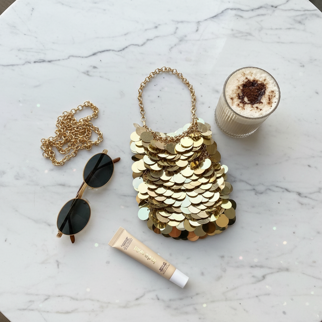 Amara Sequin Clutch