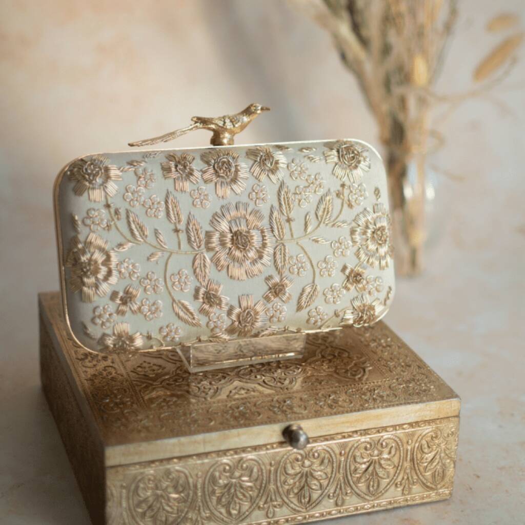 PRE-ORDER - Asha (Ivory Silk) - Bird Clasp