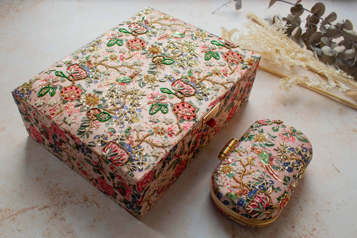PRE-ORDER - MUMBAI DREAMS TROUSSEAU BOX (Nude Pink)