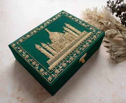PRE-ORDER - Taj Mahal Trousseau Box (Emerald Green)
