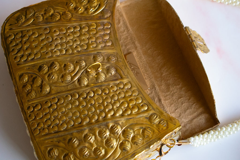 Isha (Gold Brass Clutch)