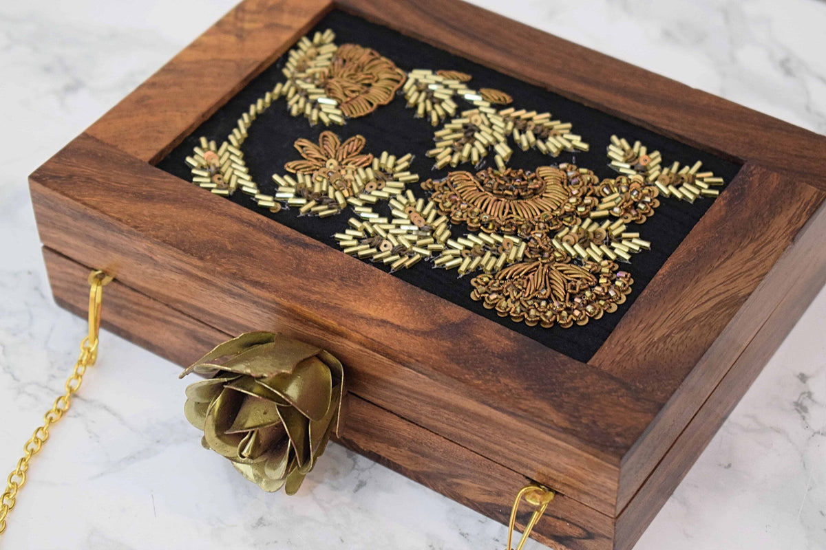 PRE-ORDER - Wooden Delhi Clutch