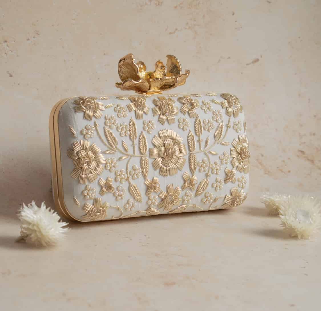 PRE-ORDER - Asha - Floral Clasp (Ivory)