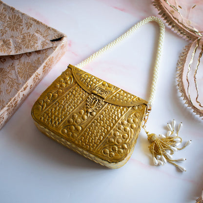 Isha (Gold Brass Clutch)