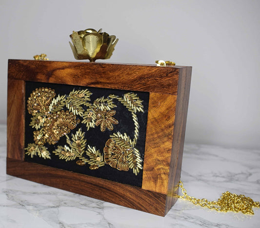 PRE-ORDER - Wooden Delhi Clutch