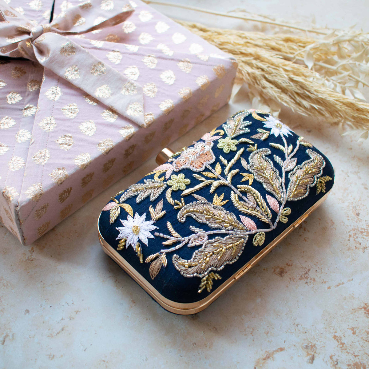 PRE-ORDER - MEENA (Navy Blue Silk)