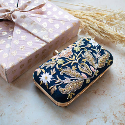 PRE-ORDER - MEENA (Navy Blue Silk)