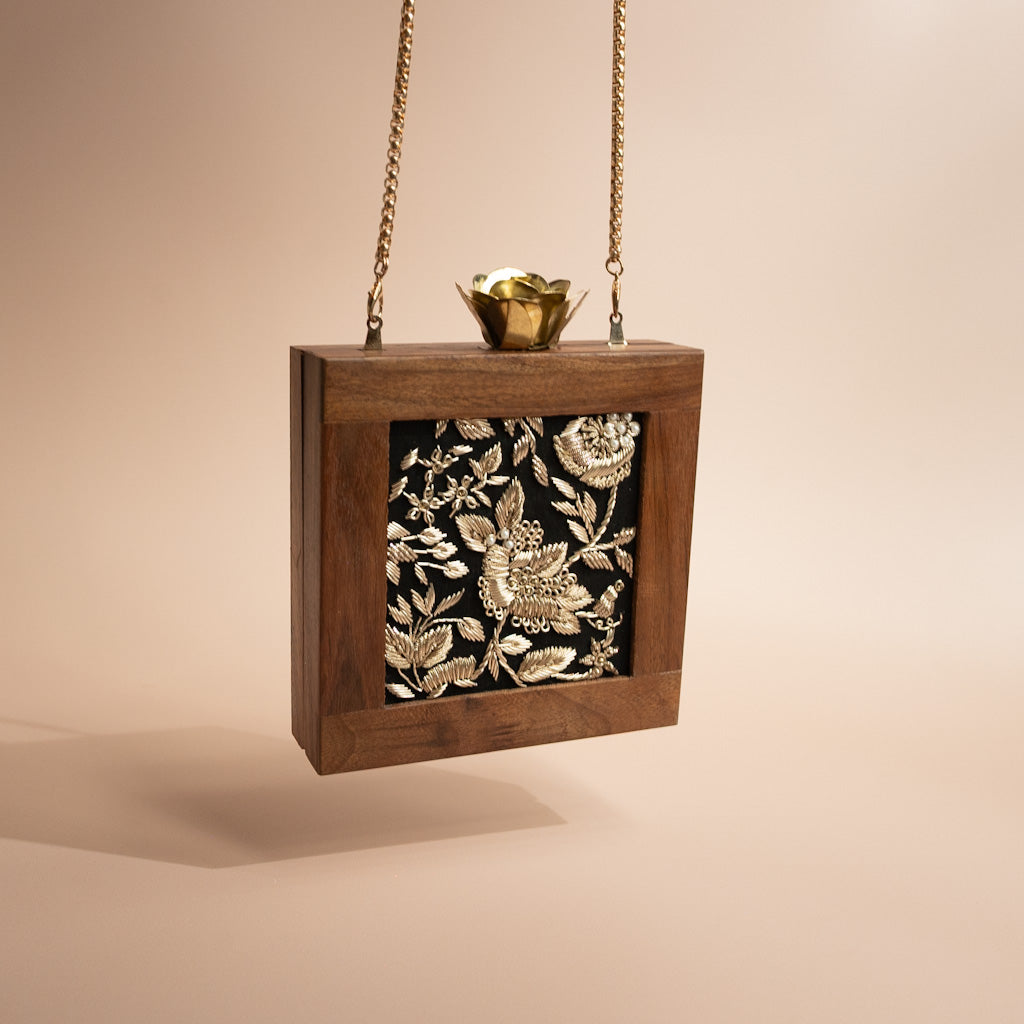 Dhaka Wooden Clutch