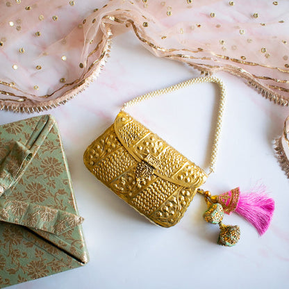 Layla (Gold Brass Clutch)