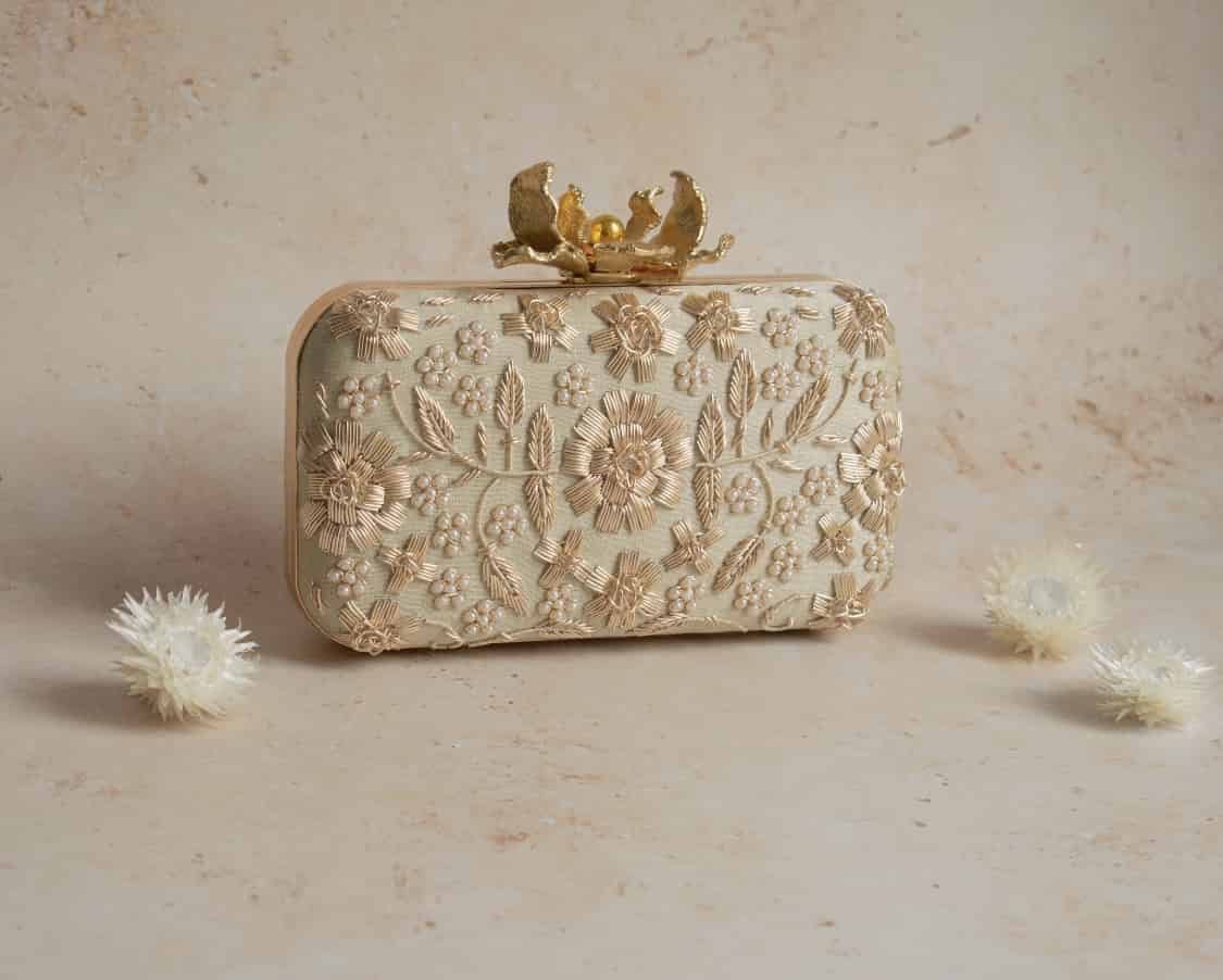 PRE-ORDER - Asha - Floral Clasp (Dull Ivory)