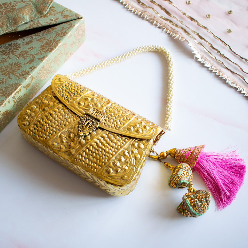 Layla (Gold Brass Clutch)
