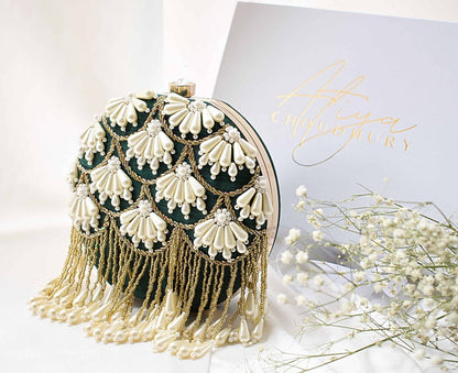 PRE-ORDER - Liya (Minaudière) - Bottle Green