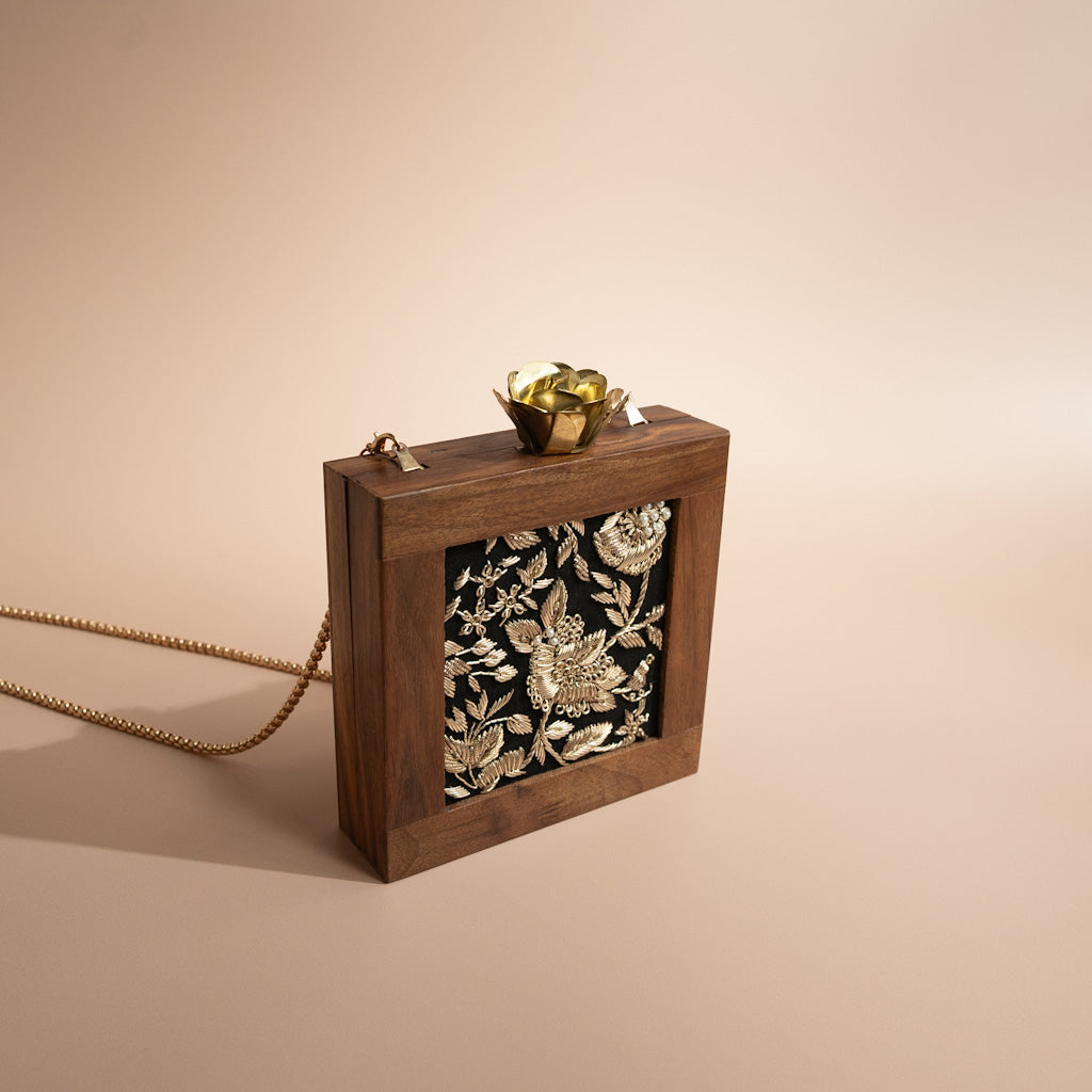 Dhaka Wooden Clutch