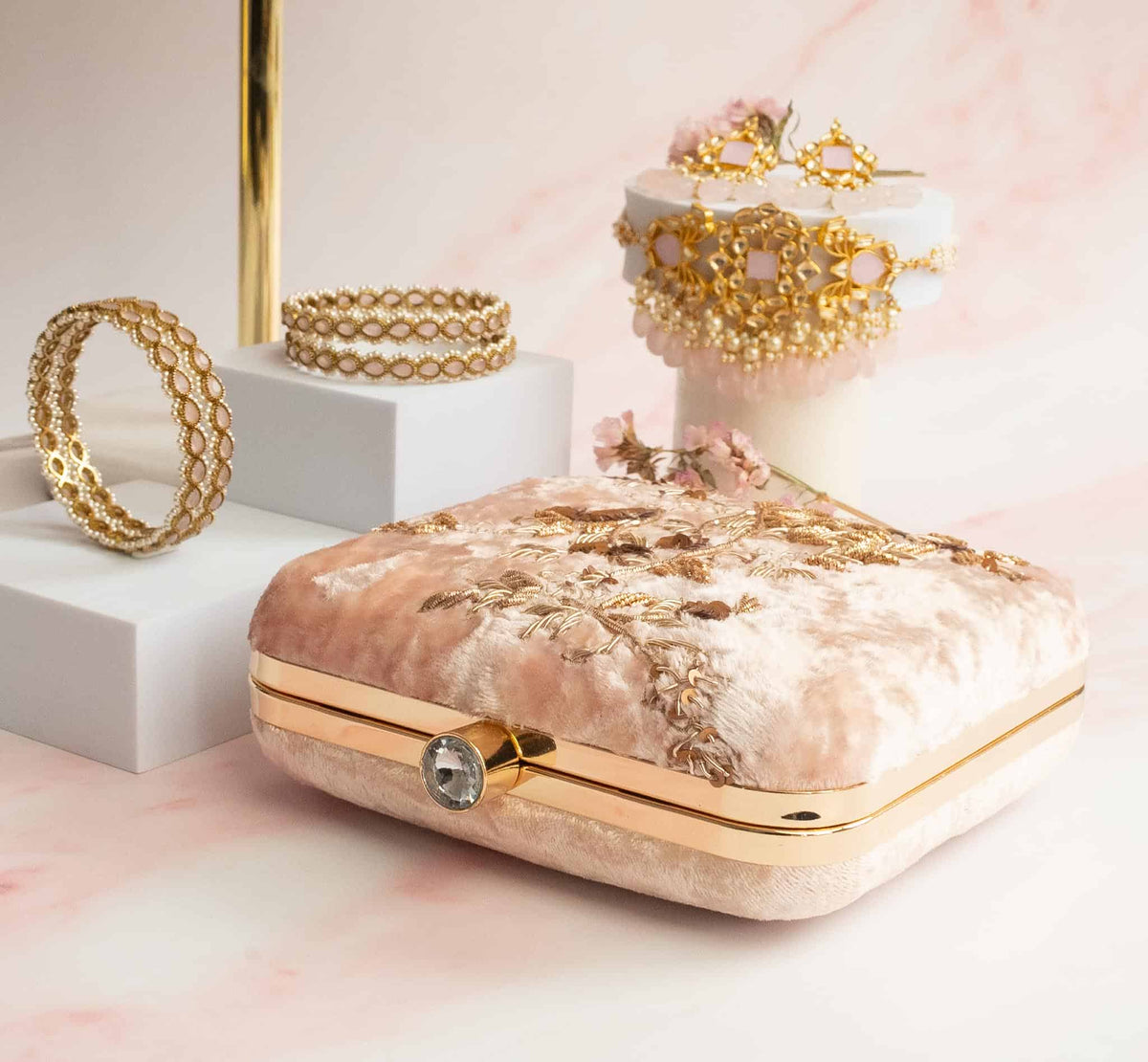 PRE-ORDER - SHAYRA (Nude Pink Velvet)