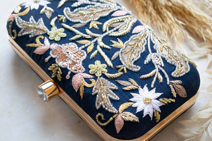 PRE-ORDER - MEENA (Navy Blue Silk)