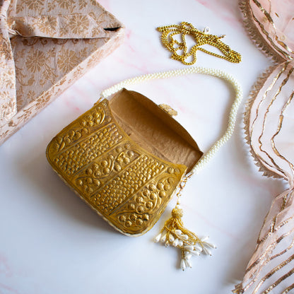 Isha (Gold Brass Clutch)