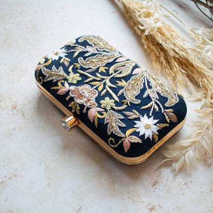 PRE-ORDER - MEENA (Navy Blue Silk)