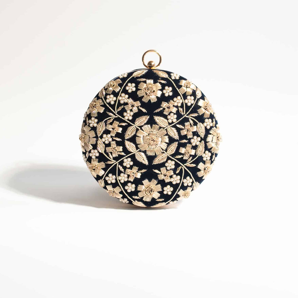 PRE-ORDER - Asha - Round (Navy Blue Velvet)