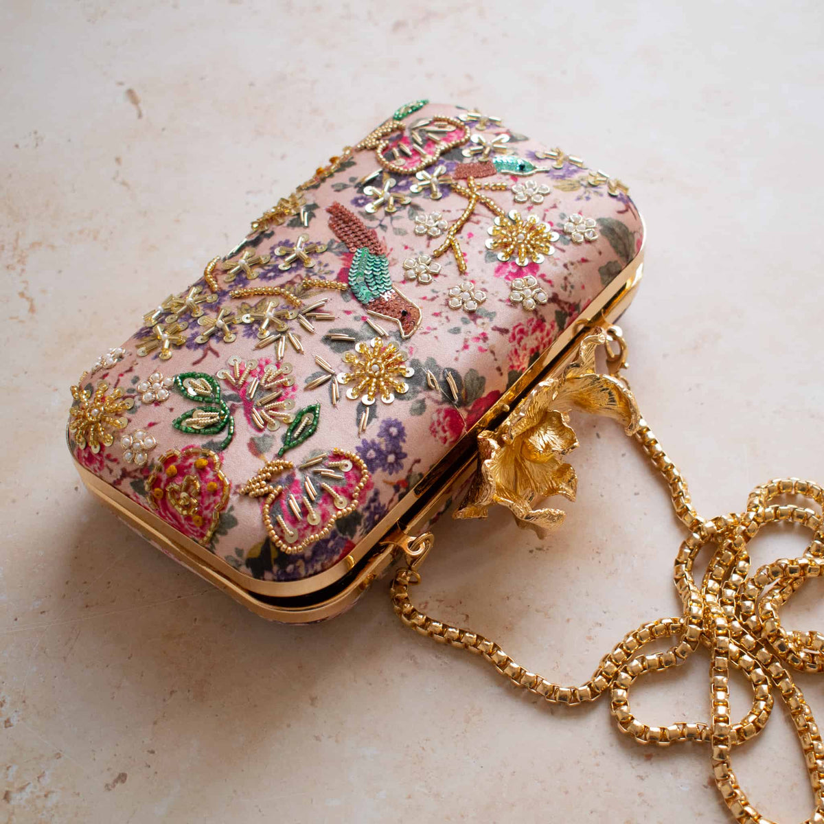 PRE-ORDER - MUMBAI DREAMS (Nude Pink) -  Floral Clasp