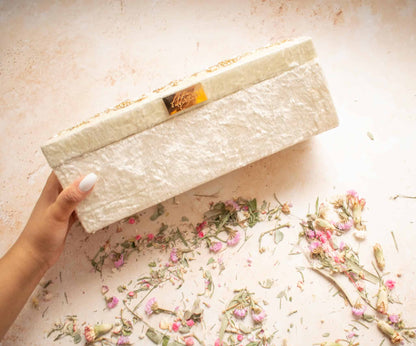PRE-ORDER - Meena Bangle Box (Cream Velvet)