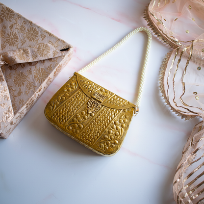 Isha (Gold Brass Clutch)