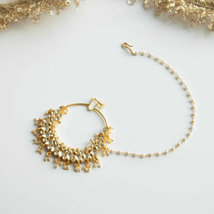 Isha Kundan Nose Ring