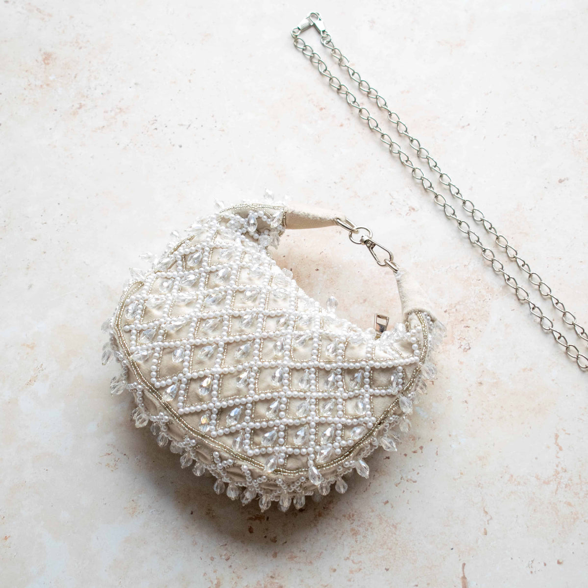 PRE-ORDER - Tala Handbag (Ivory Suede)