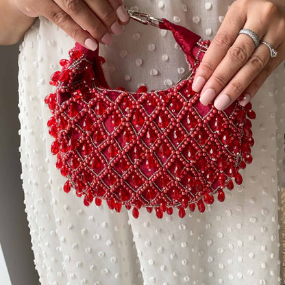 PRE-ORDER - Tala Handbag (Deep Red Suede)