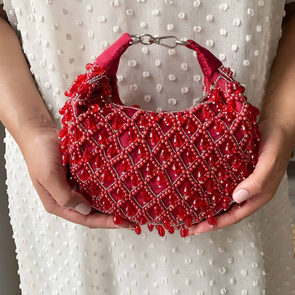PRE-ORDER - Tala Handbag (Deep Red Suede)