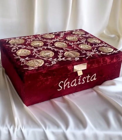 PRE-ORDER - Anaya Trousseau Box (Dusky Pink Velvet)