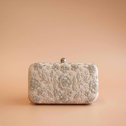 PRE-ORDER - ASHA (Nude Pink with Silver Embroidery)