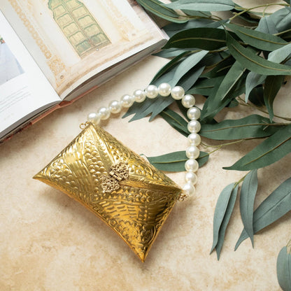 PRE-ORDER - Tia Gold Brass Clutch