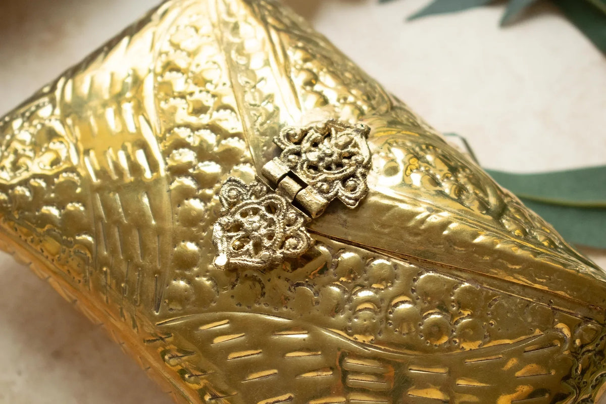 PRE-ORDER - Tia Gold Brass Clutch