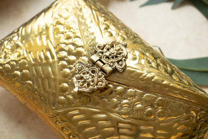 PRE-ORDER - Tia Gold Brass Clutch