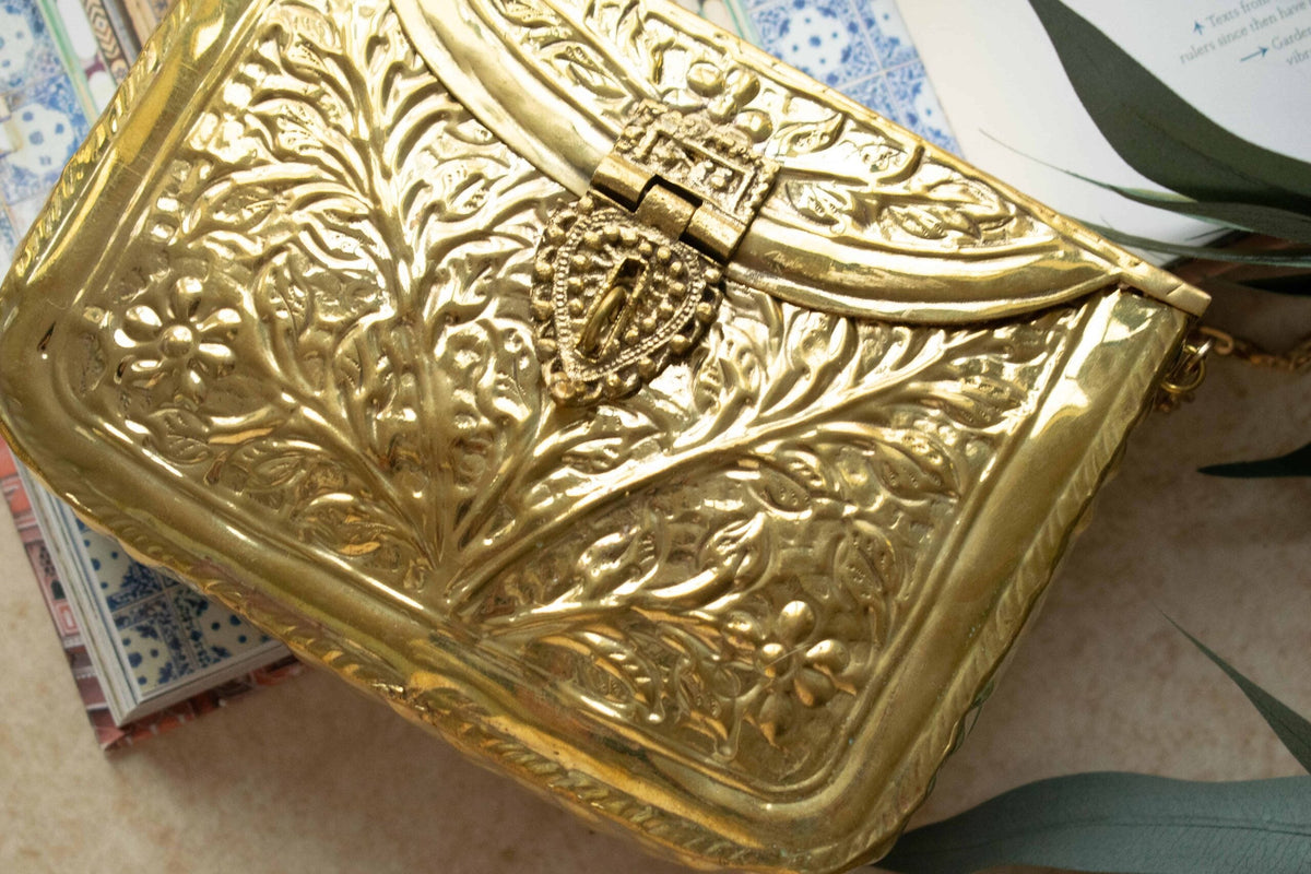 PRE-ORDER - Amira - Gold Brass Clutch