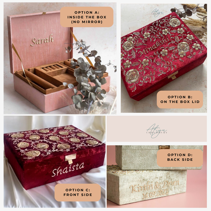 PRE-ORDER - Anaya Trousseau Box (Cream Velvet)