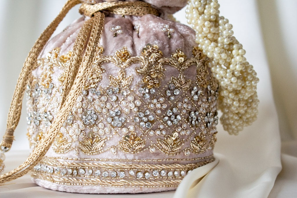 Ruby Potli Bag (Mink Velvet)