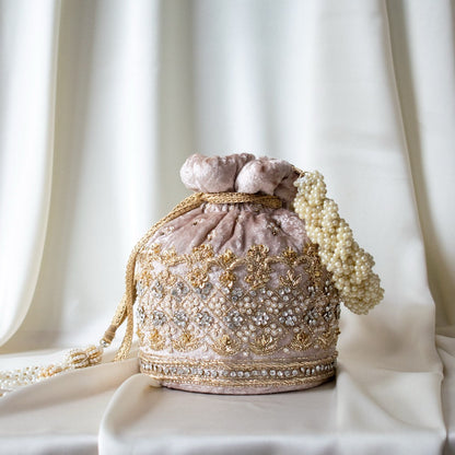 Ruby Potli Bag (Mink Velvet)