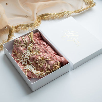 Layla Potli Bag (Dusky Rose Pink Velvet)