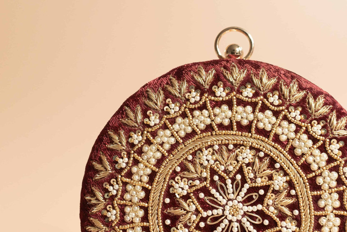 PRE-ORDER - Mahiya (Round) - Maroon Velvet