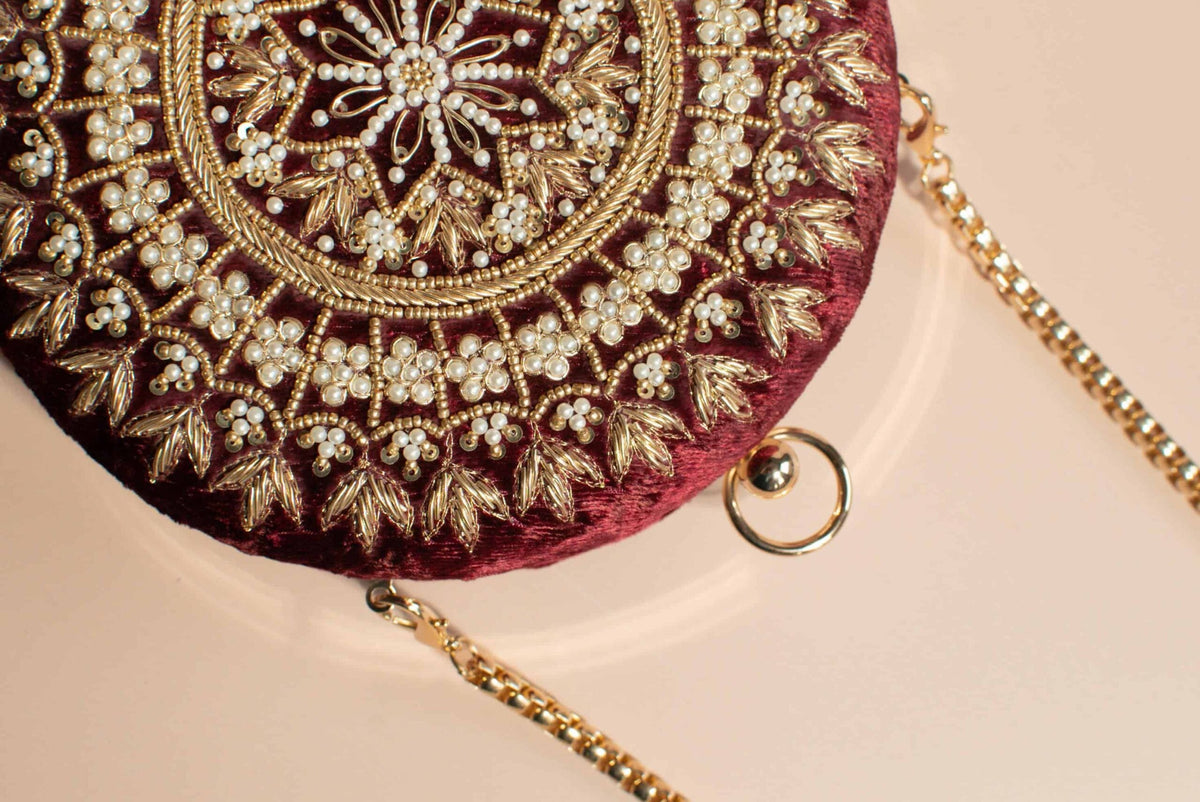 PRE-ORDER - Mahiya (Round) - Maroon Velvet