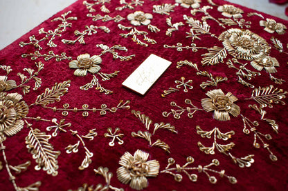 PRE-ORDER - Anaya Trousseu Box (Red Maroon Velvet)