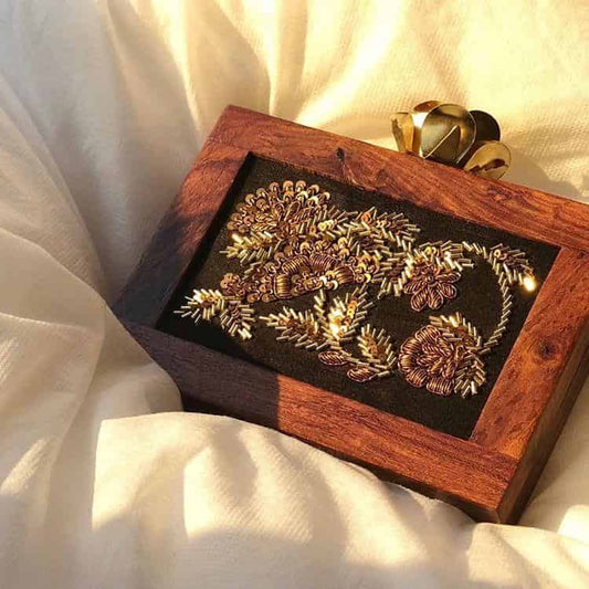 PRE-ORDER - Wooden Delhi Clutch